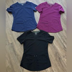 ScrubStar Premium scrub wear Ultimate SZ XS like new black, blue and burgundy